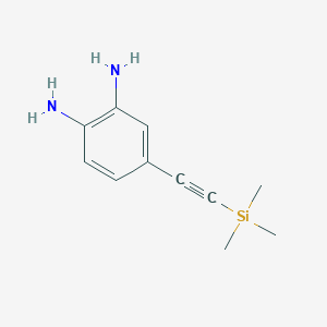 molecular formula C11H16N2Si B3240265 4-((Trimethylsilyl)ethynyl)benzene-1,2-diamine CAS No. 1431322-87-0
