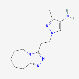 3-methyl-1-[2-(6,7,8,9-tetrahydro-5H-[1,2,4]triazolo[4,3-a]azepin-3-yl)ethyl]-1H-pyrazol-4-amine