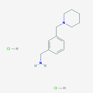molecular formula C13H22Cl2N2 B3240306 1-[3-(Piperidin-1-ylmethyl)phenyl]methanamine dihydrochloride CAS No. 1431965-80-8