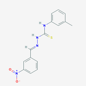 molecular formula C15H14N4O2S B324031 3-nitrobenzaldehyde N-(3-methylphenyl)thiosemicarbazone CAS No. 7728-25-8