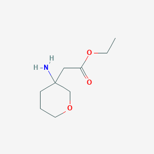 2H-Pyran-3-acetic acid, 3-aminotetrahydro-, ethyl ester