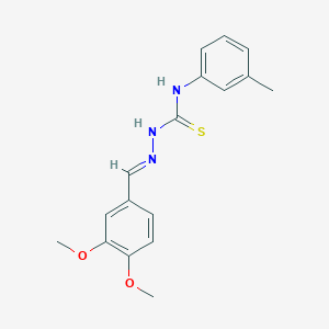 molecular formula C17H19N3O2S B324032 3,4-dimethoxybenzaldehyde N-(3-methylphenyl)thiosemicarbazone CAS No. 49773-67-3