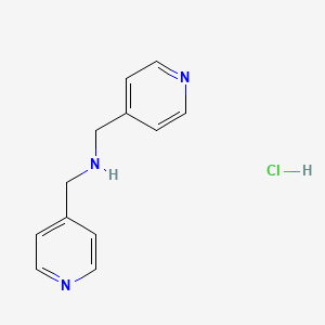 molecular formula C12H14ClN3 B3240323 1-(4-Pyridinyl)-N-(4-pyridinylmethyl)methanamine hydrochloride CAS No. 143230-55-1
