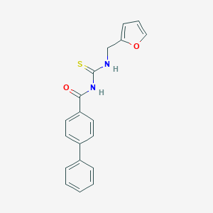 molecular formula C19H16N2O2S B324033 N-[(furan-2-ylmethyl)carbamothioyl]biphenyl-4-carboxamide 