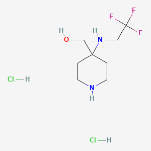 {4-[(2,2,2-Trifluoroethyl)amino]piperidin-4-yl}methanol dihydrochloride
