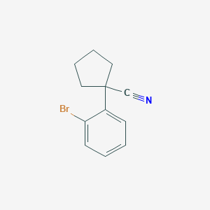 molecular formula C12H12BrN B3240368 1-(2-Bromophenyl)cyclopentanecarbonitrile CAS No. 143328-17-0