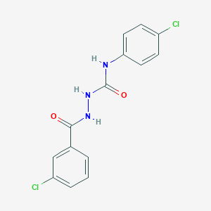 molecular formula C14H11Cl2N3O2 B324038 2-(3-chlorobenzoyl)-N-(4-chlorophenyl)hydrazinecarboxamide 