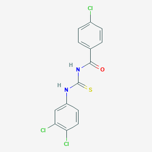 molecular formula C14H9Cl3N2OS B324040 4-chloro-N-[(3,4-dichlorophenyl)carbamothioyl]benzamide 