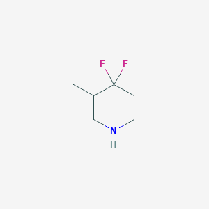 molecular formula C6H11F2N B3240425 4,4-二氟-3-甲基哌啶 CAS No. 1434248-01-7