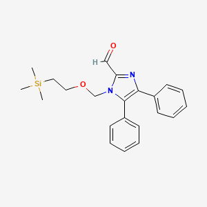 molecular formula C22H26N2O2Si B3240432 4,5-Diphenyl-1-[[2-(trimethylsilyl)ethoxy]methyl]-1H-imidazole-2-carbaldehyde CAS No. 143487-51-8