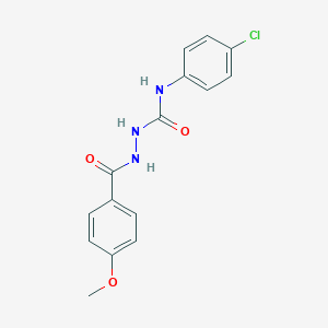 molecular formula C15H14ClN3O3 B324045 N-(4-chlorophenyl)-2-(4-methoxybenzoyl)hydrazinecarboxamide 