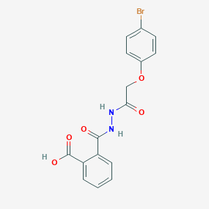 molecular formula C16H13BrN2O5 B324049 2-({2-[(4-Bromophenoxy)acetyl]hydrazino}carbonyl)benzoic acid 