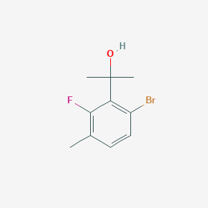 molecular formula C10H12BrFO B3240519 2-(6-溴-2-氟-3-甲基苯基)丙烷-2-醇 CAS No. 1437780-04-5