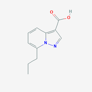 molecular formula C11H12N2O2 B3240525 7-Propylpyrazolo[1,5-a]pyridine-3-carboxylic acid CAS No. 143803-91-2