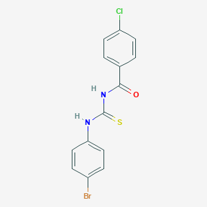 molecular formula C14H10BrClN2OS B324053 N-[(4-bromophenyl)carbamothioyl]-4-chlorobenzamide 