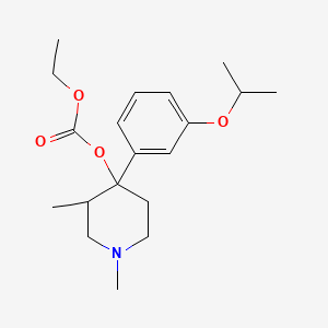 molecular formula C19H29NO4 B3240559 Carbonic acid, 1,3-dimethyl-4-[3-(1-methylethoxy)phenyl]-4-piperidinyl ethyl ester CAS No. 143919-31-7