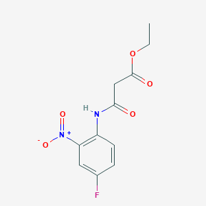 molecular formula C11H11FN2O5 B3240562 Ethyl 3-((4-fluoro-2-nitrophenyl)amino)-3-oxopropanoate CAS No. 143948-69-0