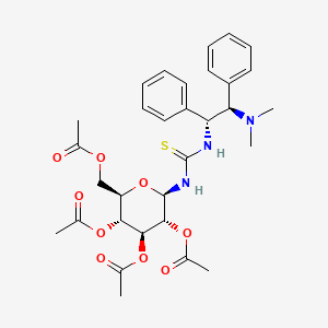 molecular formula C31H39N3O9S B3240571 Thiourea, N-[(1R,2R)-2-(dimethylamino)-1,2-diphenylethyl]-N'-(2,3,4,6-tetra-O-acetyl-beta-D-glucopyranosyl)- CAS No. 1440198-44-6