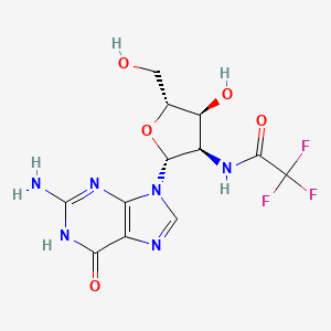molecular formula C12H13F3N6O5 B3240582 2'-TFA-NH-dG CAS No. 144089-98-5