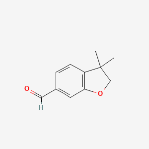 molecular formula C11H12O2 B3240585 3,3-Dimethyl-2,3-dihydro-1-benzofuran-6-carbaldehyde CAS No. 1440961-37-4
