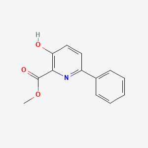 molecular formula C13H11NO3 B3240598 Methyl 3-hydroxy-6-phenylpicolinate CAS No. 144233-92-1