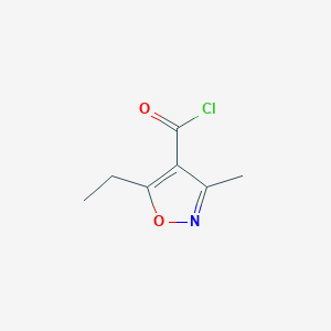 molecular formula C7H8ClNO2 B3240599 5-Ethyl-3-methylisoxazole-4-carbonyl chloride CAS No. 144272-76-4