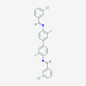 molecular formula C28H22Cl2N2 B324060 N,N'-bis[(E)-(3-chlorophenyl)methylidene]-3,3'-dimethylbiphenyl-4,4'-diamine 