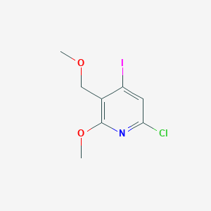B3240602 2-Chloro-4-iodo-6-methoxy-5-(methoxymethyl)pyridine CAS No. 144290-14-2
