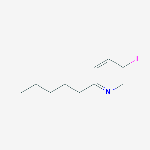 molecular formula C10H14IN B3240605 5-Iodo-2-pentylpyridine CAS No. 144292-43-3