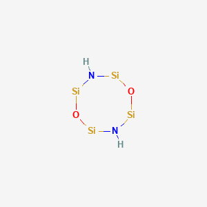 molecular formula H2N2O2Si4 B3240612 1,5,3,7,2,4,6,8-二噁唑二氮四硅杂环己烷 CAS No. 1443-67-0