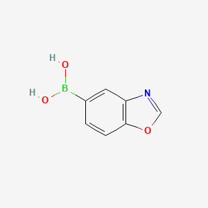 molecular formula C7H6BNO3 B3240615 Benzoxazole-5-boronic acid CAS No. 1443112-43-3