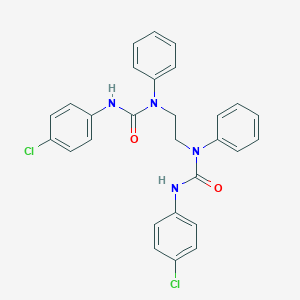 molecular formula C28H24Cl2N4O2 B324062 N-(2-{[(4-chloroanilino)carbonyl]anilino}ethyl)-N'-(4-chlorophenyl)-N-phenylurea 