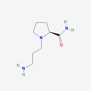 molecular formula C8H17N3O B3240625 (2S)-1-(3-aminopropyl)pyrrolidine-2-carboxamide CAS No. 1443210-62-5