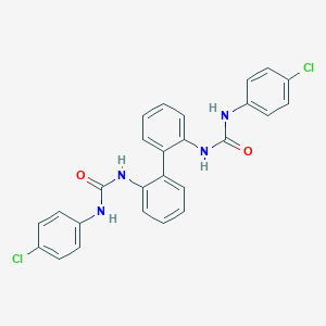 molecular formula C26H20Cl2N4O2 B324066 2,2'-Bis{[(4-chloroanilino)carbonyl]amino}-1,1'-biphenyl 