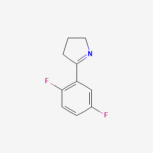 molecular formula C10H9F2N B3240662 5-(2,5-difluorophenyl)-3,4-dihydro-2H-pyrrole CAS No. 1443623-92-4
