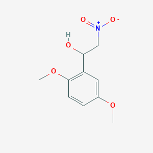 molecular formula C10H13NO5 B3240663 1-(2,5-Dimethoxyphenyl)-2-nitroethan-1-ol CAS No. 14438-63-2