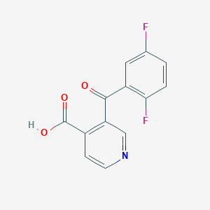 molecular formula C13H7F2NO3 B3240678 3-(2,5-二氟苯甲酰)异烟酸 CAS No. 144511-12-6