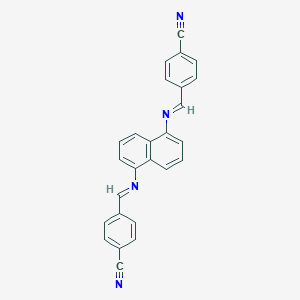 molecular formula C26H16N4 B324070 4-[({5-[(4-Cyanobenzylidene)amino]-1-naphthyl}imino)methyl]benzonitrile 