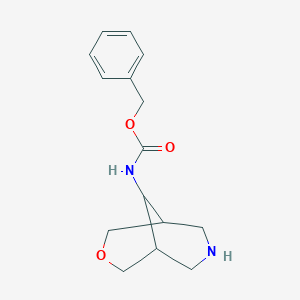 molecular formula C15H20N2O3 B3240703 Benzyl 3-oxa-7-azabicyclo[3.3.1]nonan-9-ylcarbamate CAS No. 1445951-45-0