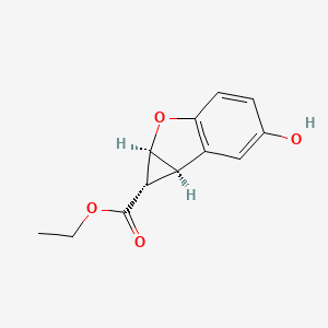 (1S,1aS,6bR)-Ethyl 5-hydroxy-1a,6b-dihydro-1H-cyclopropa[b]benzofuran-1-carboxylate