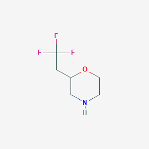 molecular formula C6H10F3NO B3240792 Morpholine, 2-(2,2,2-trifluoroethyl)- CAS No. 1446485-13-7