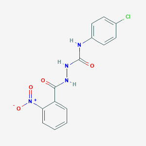 molecular formula C14H11ClN4O4 B324080 N-(4-chlorophenyl)-2-(2-nitrobenzoyl)hydrazinecarboxamide 
