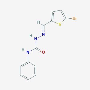 molecular formula C12H10BrN3OS B324084 5-bromo-2-thiophenecarbaldehyde N-phenylsemicarbazone 