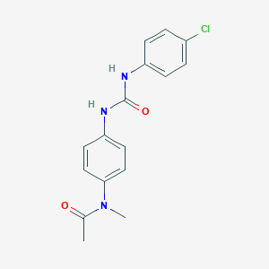 molecular formula C16H16ClN3O2 B324085 N-[4-[(4-chlorophenyl)carbamoylamino]phenyl]-N-methylacetamide 