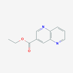 molecular formula C11H10N2O2 B3240860 1,5-萘啶-3-羧酸乙酯 CAS No. 1447608-02-7