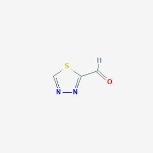 molecular formula C3H2N2OS B3240876 1,3,4-Thiadiazole-2-carbaldehyde CAS No. 144876-24-4