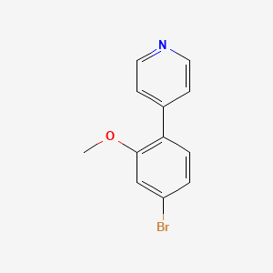 molecular formula C12H10BrNO B3240892 4-(4-Bromo-2-methoxyphenyl)-pyridine CAS No. 1449008-05-2