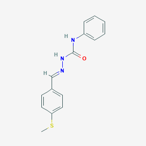 molecular formula C15H15N3OS B324094 4-(methylsulfanyl)benzaldehyde N-phenylsemicarbazone 