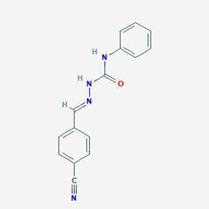molecular formula C15H12N4O B324096 (2E)-2-(4-cyanobenzylidene)-N-phenylhydrazinecarboxamide 