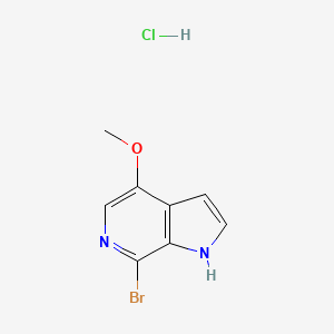 molecular formula C8H8BrClN2O B3240961 7-Bromo-4-methoxy-1H-pyrrolo[2,3-c]pyridine hydrochloride CAS No. 1449413-32-4